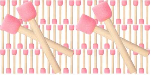 WHQXFDZ 40 Pieces 0.8 inch Round Sponge Foam Brush Set Paint Brush Wooden Handle Foam Brush Sponge Painting Tools for Painting Crafts(0.8inch) (Pack of 2) - size: 0.8inch (Pack of 2)