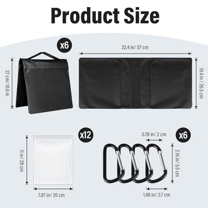 6 Pack Sandbag for Weight, Heavy Duty Sandbags,Empty Sandbag,No Sand - size: 6 PCS