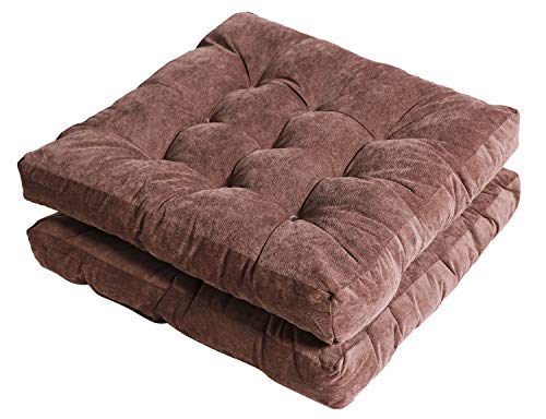 Tiita 22 Inch Square Floor Cushions, Floor Pillow for Sitting, Coffee - color: (Square)|coffee