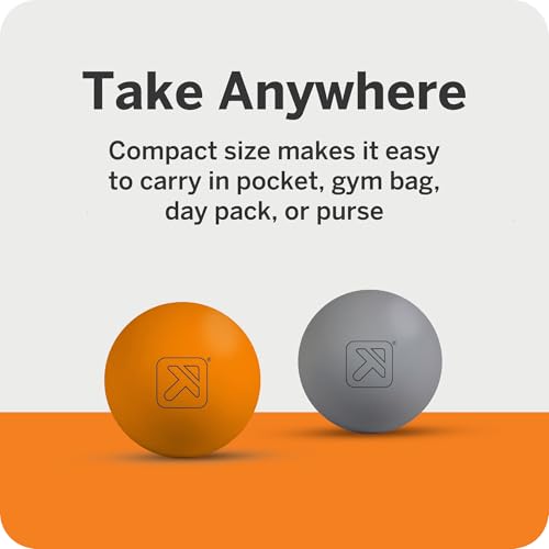 TRIGGERPOINT Foundation Massage Therapy Balls – Medium-Density Ball Massager for Back & Foot Pain Relief, Trigger Point Myofascial Tool for Yoga, Exercise & Physical Therapy, Grey/Orange, 4 Pack - style: 4 Pack