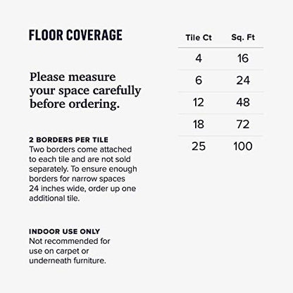 Velotas 3/8-Inch Thick Interlocking Foam Tiles with Rubber Top - Personal Fitness Mat, EVA Foam Puzzle Floor Tiles, for Home Gym Workouts - color: Blue Fleck, style: 48 Square Feet (12 Tiles)