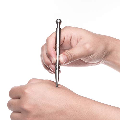 FeelFree Sport Manual Acupuncture Pen, Acupressure Pen & Fascia Stick | Stainless steel massage tool with dual heads for trigger points