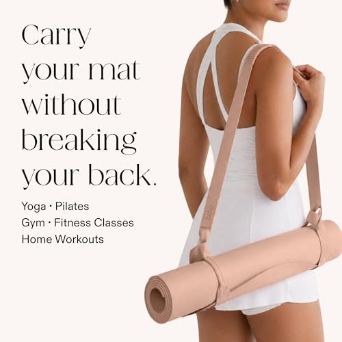 Bala Yoga Mat Straps for Carrying, Lightweight Yoga Mat Sling Holder - color: Sand
