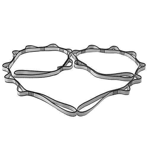 23KN (5070 lbs) Heavy Duty Straps, 2 Pack Adjustable Daisy Chain Webbing - color: Grey