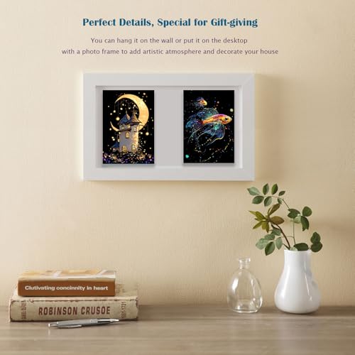 Scratchboard Art for Adults Luminous Scratch Painting Kits-A5/8 PCS-Dreams | Glow in Dark Scratch Card Art Kit, Calming DIY Activity for Adults Teens, Mindful Hobby, Stress Relief Craft and Wall Art - style: Dream
