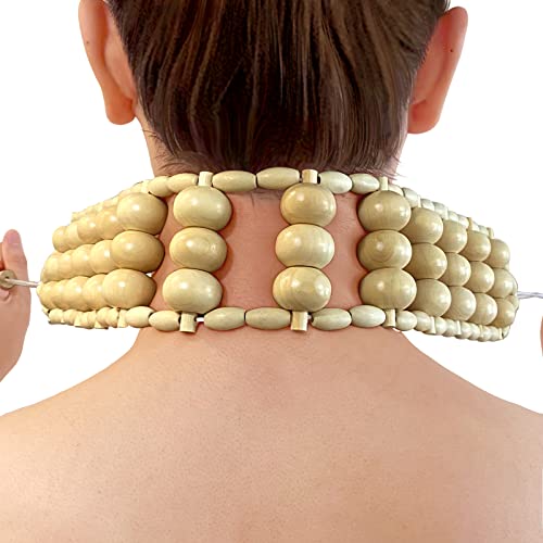 Wood Therapy Massage Tools, Wooden Back Massager Roller Rope - style: Back Massager