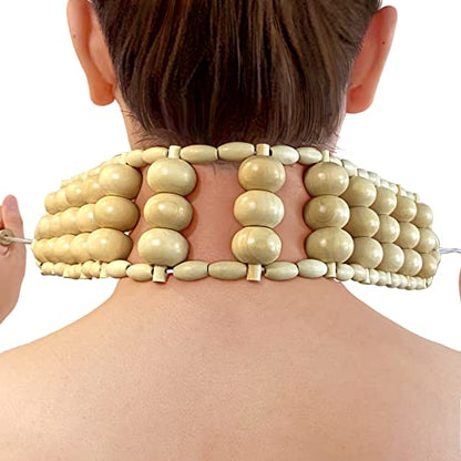 Wood Therapy Massage Tools, Wooden Back Massager Roller Rope - style: Back Massager
