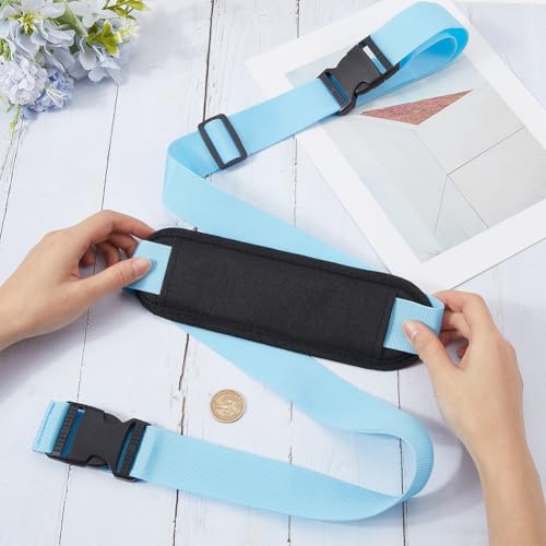 GORGECRAFT Beach Chair Carrying Strap Adjustable Scooter Anti-Slip Shoulder Straps Replacement Light Blue Universal Padded for Backpack Foldable Balance Bikes Camping Picnics Outdoor 100-189cm - color: Light Blue