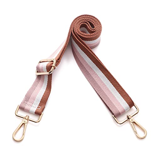 S-Jacorry Purse Strap Replacement Crossbody Wide Shoulder Strap Adjustable Canvas Straps Handbag Strap Replacement Belts - color: Gold Buckel-153