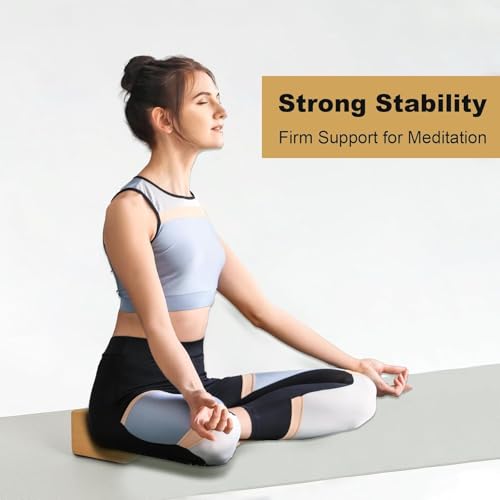 4 Pack Cork Yoga Blocks, Non-Slip High-Density Yoga Bricks, 9 x 6 x 4 in | Natural Fitness Props for Pilates, Stretching, Balance Training, Deep Poses, Gym, Studio and Home Workouts