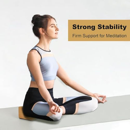 4 Pack Cork Yoga Blocks, Non-Slip High-Density Yoga Bricks, 9 x 6 x 4 in | Natural Fitness Props for Pilates, Stretching, Balance Training, Deep Poses, Gym, Studio and Home Workouts