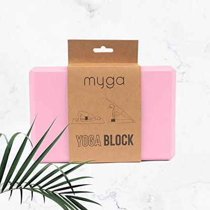 MYGA Yoga Block,Lightweight EVA Foam Yoga Brick,High Density Non-Slip Block for Yoga Poses, Pilates, Balance and Flexibility - color: Dusty Pink, size: One Size