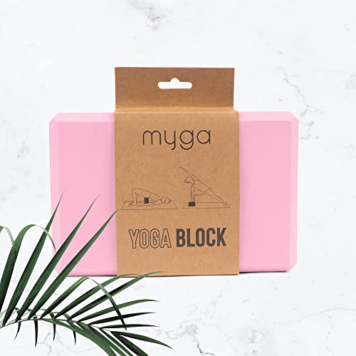 MYGA Yoga Block,Lightweight EVA Foam Yoga Brick,High Density Non-Slip Block for Yoga Poses, Pilates, Balance and Flexibility - color: Dusty Pink, size: One Size