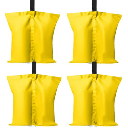 ABCCANOPY Canopy Weights 120 LBS Tent Sand Bags,4-Pack Yellow(No Sand) - color: Yellow, size: 120 LBS