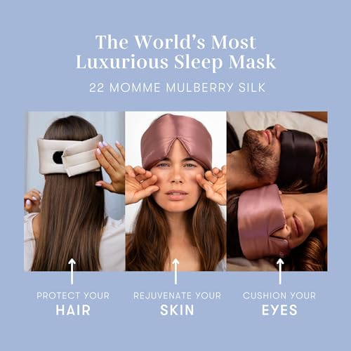DROWSY Silk Sleep Mask - Face-Hugging, Padded Cocoon for Luxury Sleep in Total Darkness - 100% Pure Mulberry Silk (Blue Belle) - color: Blue Belle, size: 1 Count (Pack of 1)