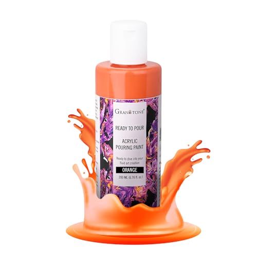 GRANOTONE Pouring Paint Orange 6.76 fl oz 200 ml - color: ORANGE