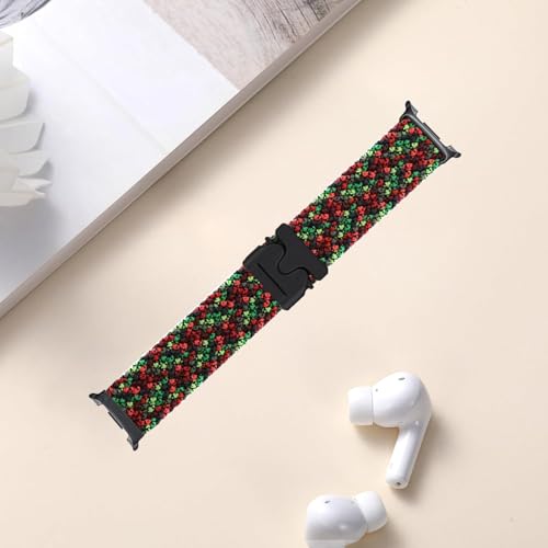 Nylon Braided band Compatible with Samsung Galaxy Watch 8 40mm 44mm, Elastic Band for Galaxy Watch 8 Classic 46mm - color: flower of unity