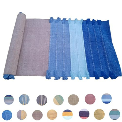 Jaipur art & Rugs Cotton Yoga Mat - Eco-Friendly Hand-Woven Rug - Non Slip & Thick (24”x72”x5mm) for Everyday Fitness at Home - Comfortable Extra-Long - color: Multi-5