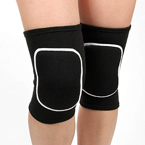 JUMISEE Kids Knee Pad, Anti-Slip Padded Sponge Knee Brace Breathable Flexible Elastic Knee Support for Football Volleyball Dance Skating Basketball Sports - color: Black, size: Small(7-12 Years old)