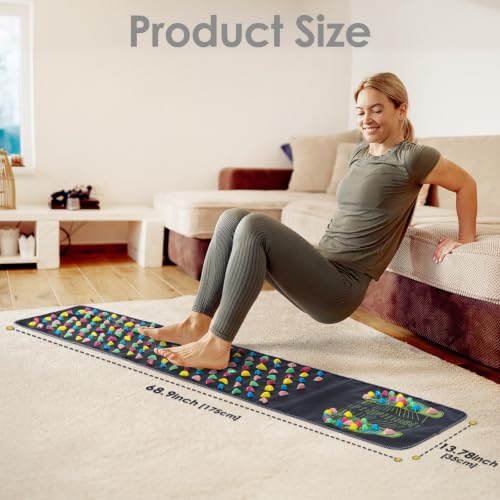 Foot Massage Mat, Reflexology Acupressure Mat for Foot Pain Relief