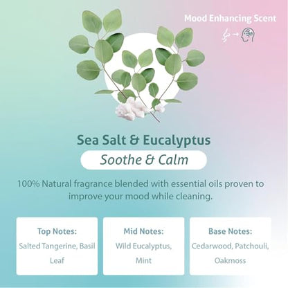 Therapy Clean All Purpose Cleaning Spray - Sea Salt & Eucalyptus 24 fl. oz (Pack of 3) - 100% Natural Scent, Kitchen Surface Counter, Surface Cleaner, Non Toxic All Purpose Cleaner Spray - size: 24 Fl Oz (Pack of 3)