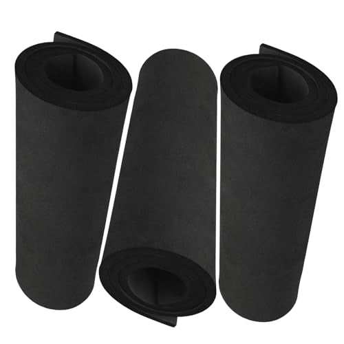 3-Pack 6mm Thick Black Eva Foam Sheets roll, 13.9" x 49" Premium eva Craft Foam for Halloween Cosplay Costume by MEARCOOH - color: 3PCS:Black, size: Thickness-6mm