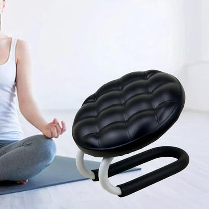 Kneeling Meditation Stool, Prayer Bench Gift Portable Kneeling Bench, Lightweight Meditation Bench Seat for Studio, Praying, Black - color: Black（round)