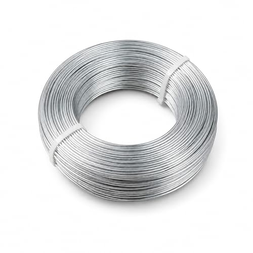 500 Feet Aluminum Craft Wire, 18 Gauge/1mm, Silver | Bendable Metal Wire, For Sculpting, Christmas Ornaments, Bonsai Trees, Jewelry Craft Making - size: 1mm