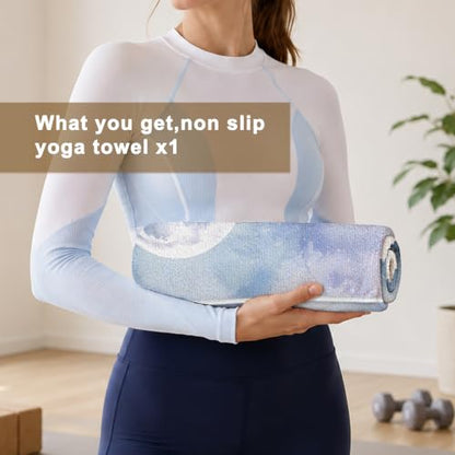 Yoga Mat Towel, Hot Yoga Towel High-Definition Pattern, Machine Washable with Ultra-Absorbent Yoga Towels for Hot Yoga Non Slip for Fitness, Exercise, Pilates, 72 x 27 in, Mountain - color: Mountain