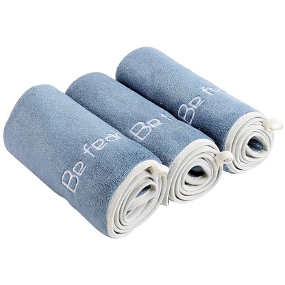 Microfiber Gym Towels for Men Women Workout - 14"x29" - Set of 3 - color: Blue