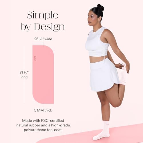 Bala Yoga Mat for Home Gym, Non-Slip Exercise Mat for Home Yoga - color: Blush, style: Deco Mat - 5mm