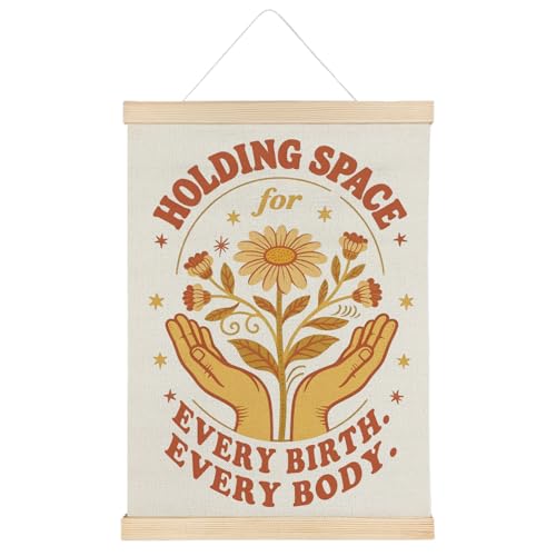 ATBWGT Labor and Delivery Nurse Doula Midwife Gifts, L&D Nurse Office Wall Art Decor, Holding Space for Every Birth Body Poster Hanger Frame for Nursing Medical Office Hospital, 12x16 Inch - color: Midwife Gift