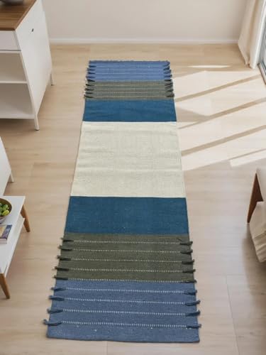 Payal Rugs Cotton Yoga Mat - Eco-Friendly Hand-Woven Rug - Non Slip & Thick (24”x72”x5mm) for Yoga Everyday Fitness at Home - Comfortable Extra-Long - color: Multicolor