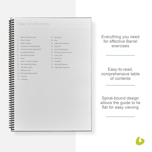 Balanced Body Barrels Manual, Pilates Barrels Guide for Workout Equipment, Exercise Manual for Home Gym or Studio Use - size: Barrels