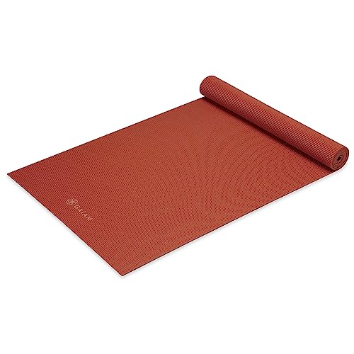 Gaiam Yoga Mat - Premium 5mm Solid Thick Non Slip Exercise & Fitness Mat for All Types of Yoga, Pilates & Floor Workouts (68" x 24" x 5mm) - color: Sunburnt