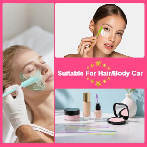 9 Pieces Mini Silicone Spatula-Makeup Spatula-Small Silicone Spatula-Thin Spatula Set for Skinny Openings-Abnaok Tiny Scraper for Jar,Kitchen Bottles,Cosmetic - size: 2*5