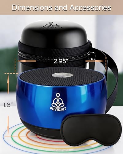 Portable Electronic Tibetan Singing Bowl for Meditation,Relax,Yoga - color: Sea Blue