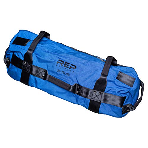 REP Fitness Adjustable Sandbag 1000D Cordura 5-200 Lbs 7 Reinforced Handles Water-Resistant Quick-Dry Small XL Functional Strongman Training Workout Cross-Fit Weighted Bag Exercise Gym Heavy - color: Medium-Blue