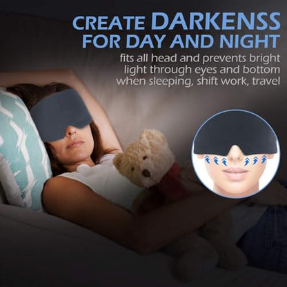 Mavogel Full Coverage Sleep Mask for Sleeping, Light Blocking Eye Mask | Adjustable Closure, Ultra Soft Breathable Modal Eye Cover for Women Men, Pressure-Free for Travel, Nap & Shift Work