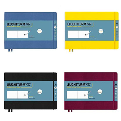 Leuchtturm1917 - Medium Landscape Hardcover Sketchbook (Pacific Green) - 112 Pages of 150g/m² Paper - color: Pacific Green, size: Medium Landscape (A5)