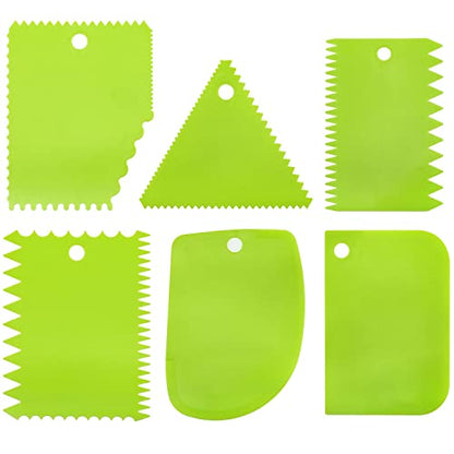 Lovelysp 6 pieces plastic clay scraper set, soft clay carving knife | Various Shaped Scrapers Used for Carving, Shaping and Edge-Polishing of Soft Clay