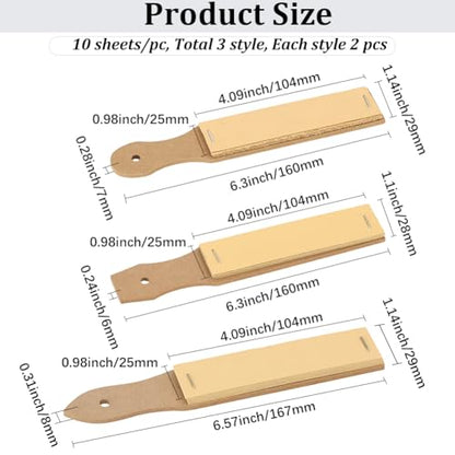 GORGECRAFT 6Pcs 3 Styles Sandpaper Pencil Sharpener 10x2.5cm Sketch Sandpaper Pointed Flat Oval Artist Sanding Blocks Papers Professional Pastel Sticks Sharpener Board for Adults Sketching Hobbyist - style: Pointed& Flat& Oval-10 Sheets Paper