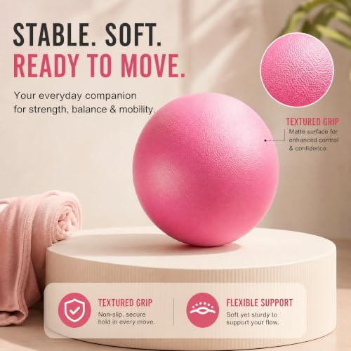 Pilates Ring and Ball Set, 6 Pcs Home Pilates Kit with 13” Circle Circle Yoga Ring 3 Resistance Bands 9.8” Pilates Ball Pilates Grip Socks, Pilates Essential Kit for Women Girl Home Workouts - size: 13 PCS