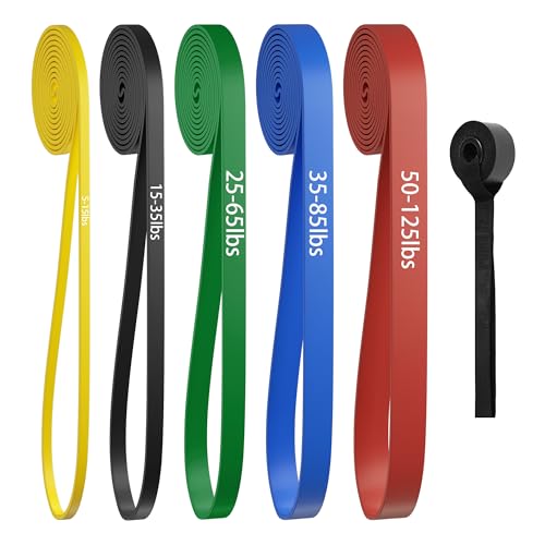 Pull Up Bands, Resistance Bands Set, Exercise Workout Bands for Men & Women, Ideal for Body Stretching, Physical Therapy and Muscle Training - color: Green&Black