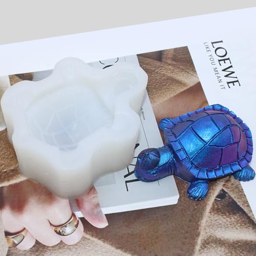 Turtle Shape Resin Molds, SENHAI 4 Pcs Cute Turtle Silicone Molds, 3D Animal Epoxy Resin Molds, Turtle Art Silicone Resin Molds for Craft, Resin Casting, Home Decoration, Holiday Gifts