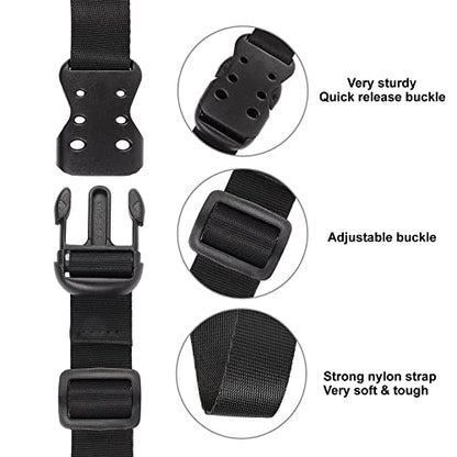 Ayaport Utility Straps with Buckle 72" Quick-Release Adjustable Nylon Straps Black 4 Pack - size: 1''x72"