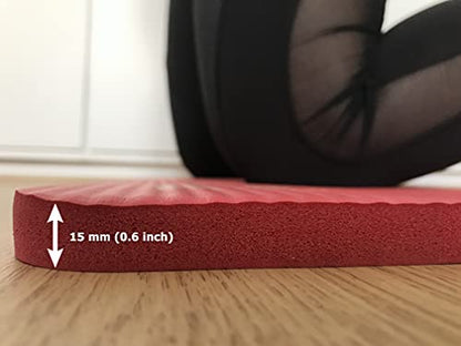 Yoga Knee Pad 0.6 inch Thick Pilates Yoga Knee Pad Cushion your knees Also support Elbows Forearms - color: Pink