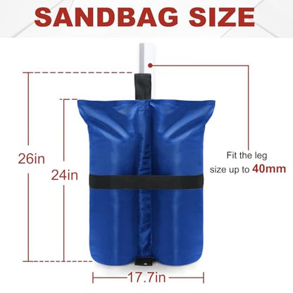 ABCCANOPY Canopy Weights 185 LBS Tent Sand Bags,4-Pack Blue(No Sand) - color: Blue, size: 185 LBS