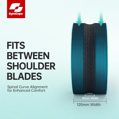 GymCope Back Roller Wheel 10 Inch Spine-Safe Groove, for Deep Back Stretch - color: Mint Green, size: 10 Inch-Medium