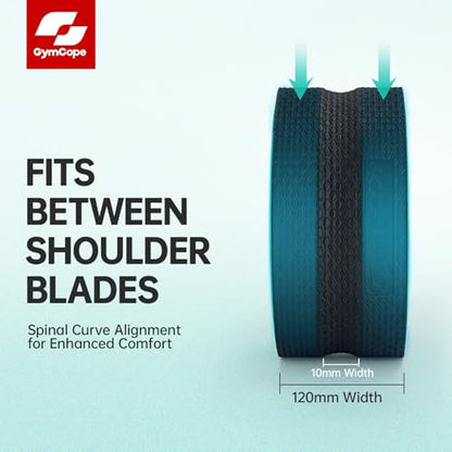 GymCope Back Roller Wheel, Spine-Safe Groove for Deep Stretch, 530 lbs - color: Mint Green, size: 10 Inch-Medium
